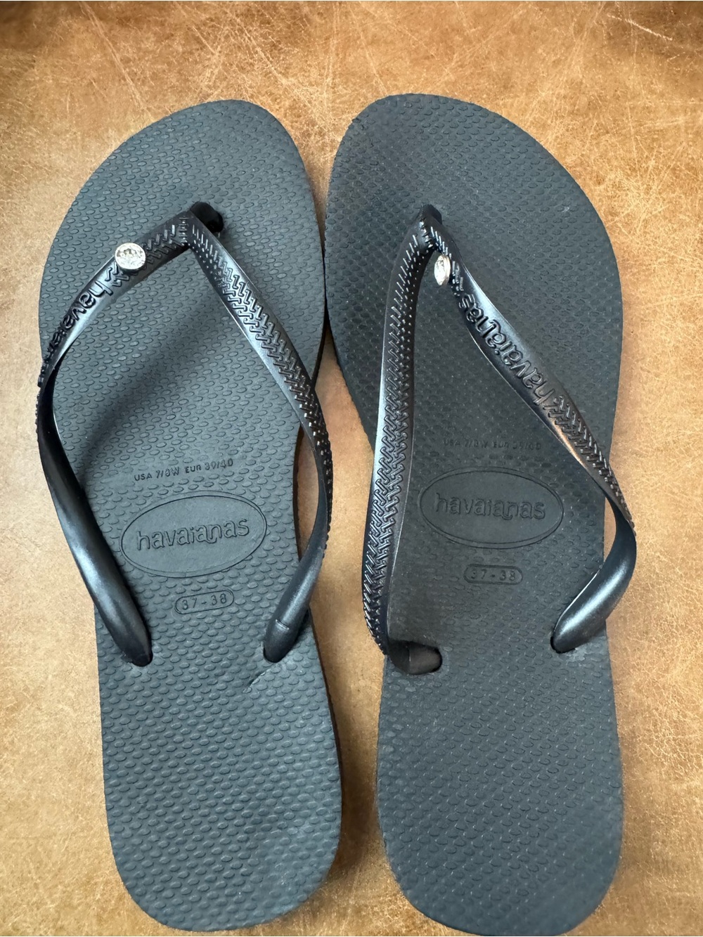 Havaianas Women's Flip Flops in Black with Rhinestone